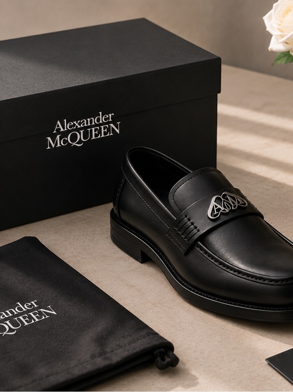 Alexander McQueen Seal Loafers Black  Size: 10.5 US / 40.5 EU Made in Italy. NWT